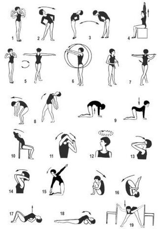 Une série d'exercices pour l'ostéochondose